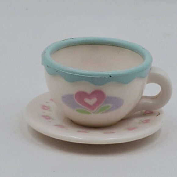 Vintage Miniature Tea Cup and Saucer Set Dolhouse Accessories - Picture 3 of 6